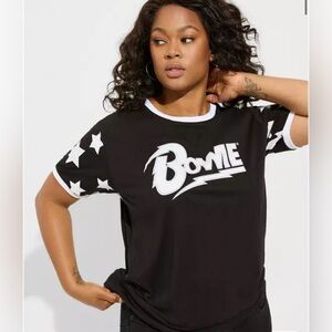 Bowie Cotton Drop Shoulder Varsity Tee